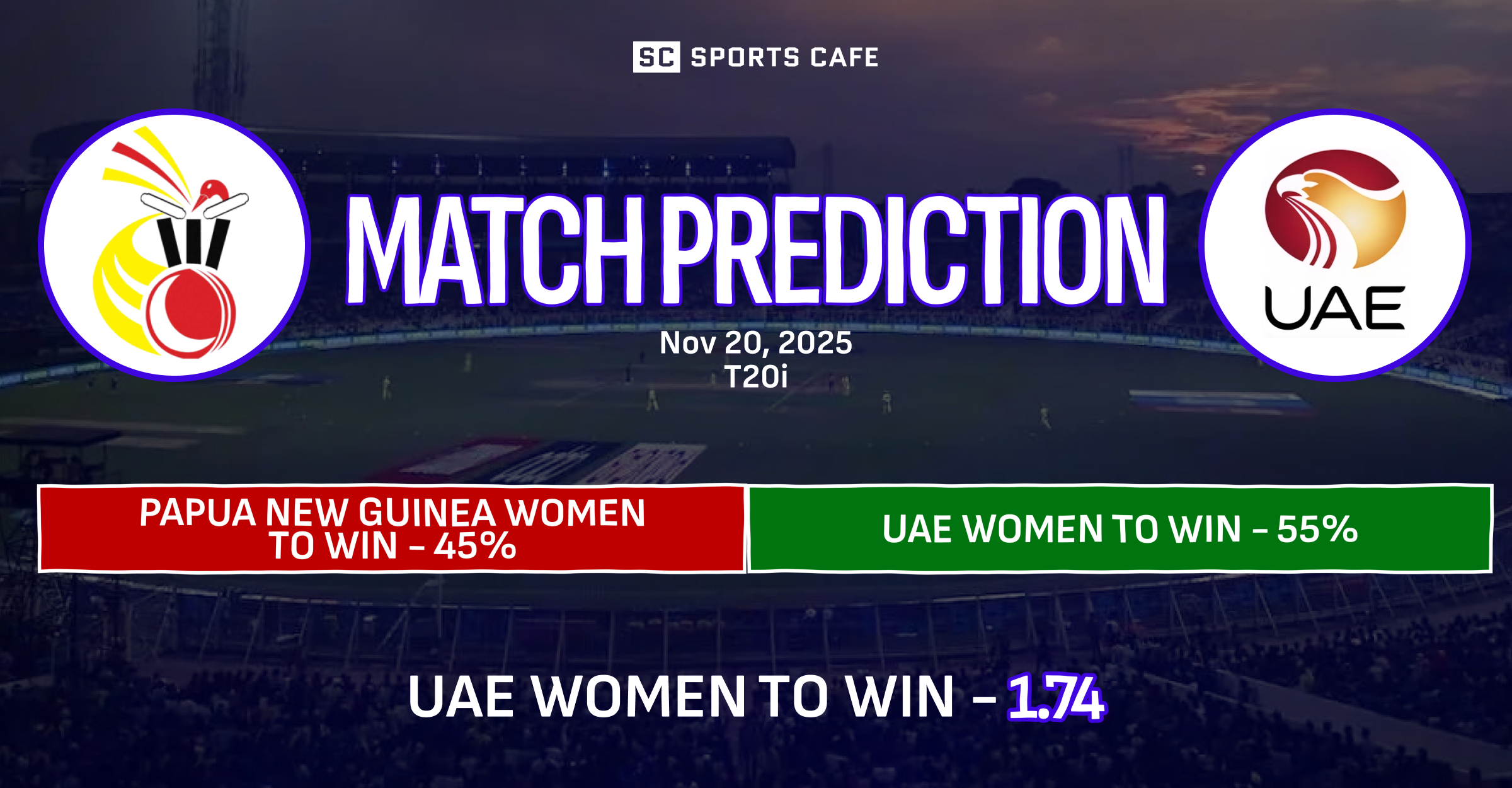 Papua New Guinea Women vs UAE Women